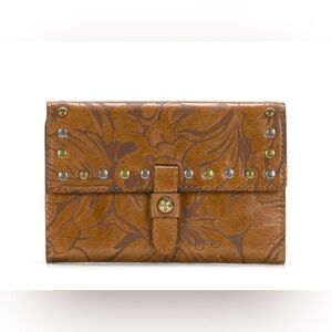 Patricia Nash Colli Flap Wallet Laser Floral Tan